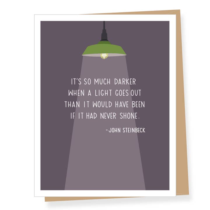 Citação de John Steinbeck Cartão de simpatia/apoio por atacado de Apartment 2 Cards