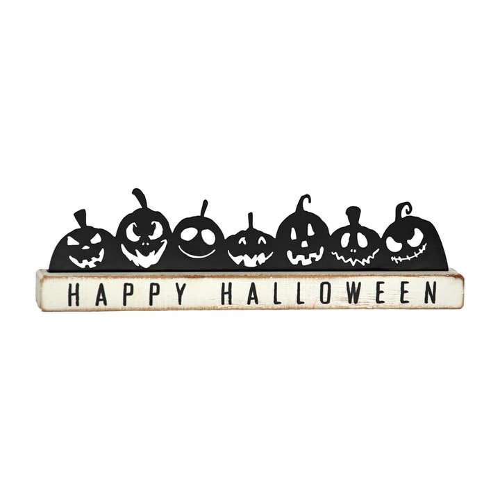 Happy Halloween Jack O Lantern Sitter for wholesale by WT Collection