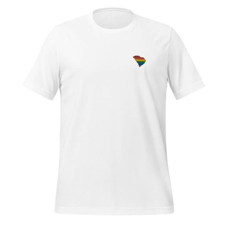 South Carolina Rainbow broderad unisex-t-shirt för wholesale av Gay Pride Apparel