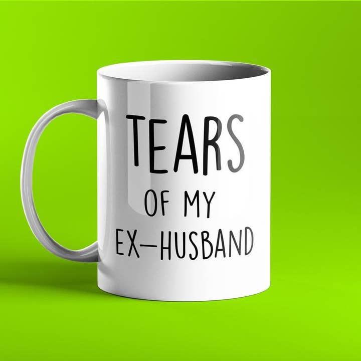 Tears of my Ex-Husband - Funny Mug for wholesale by Prickly Cards