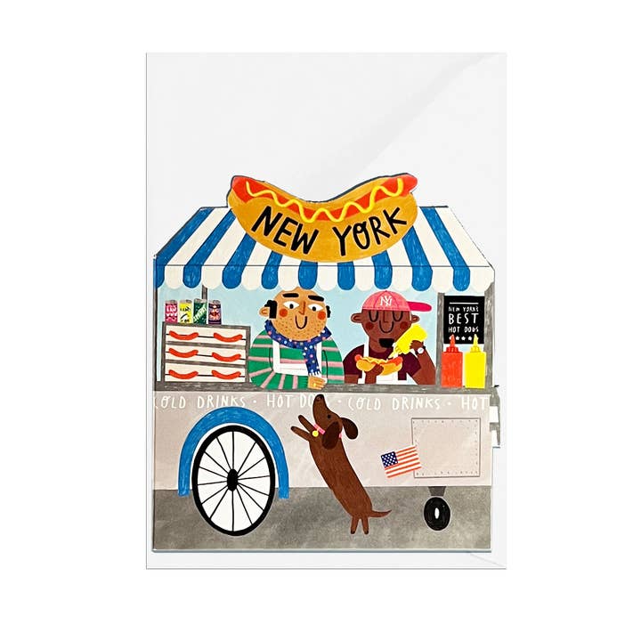 Jolly Awesome - Wholesale Gewone wenskaart - NEW YORK HOT DOG A6-kaart1