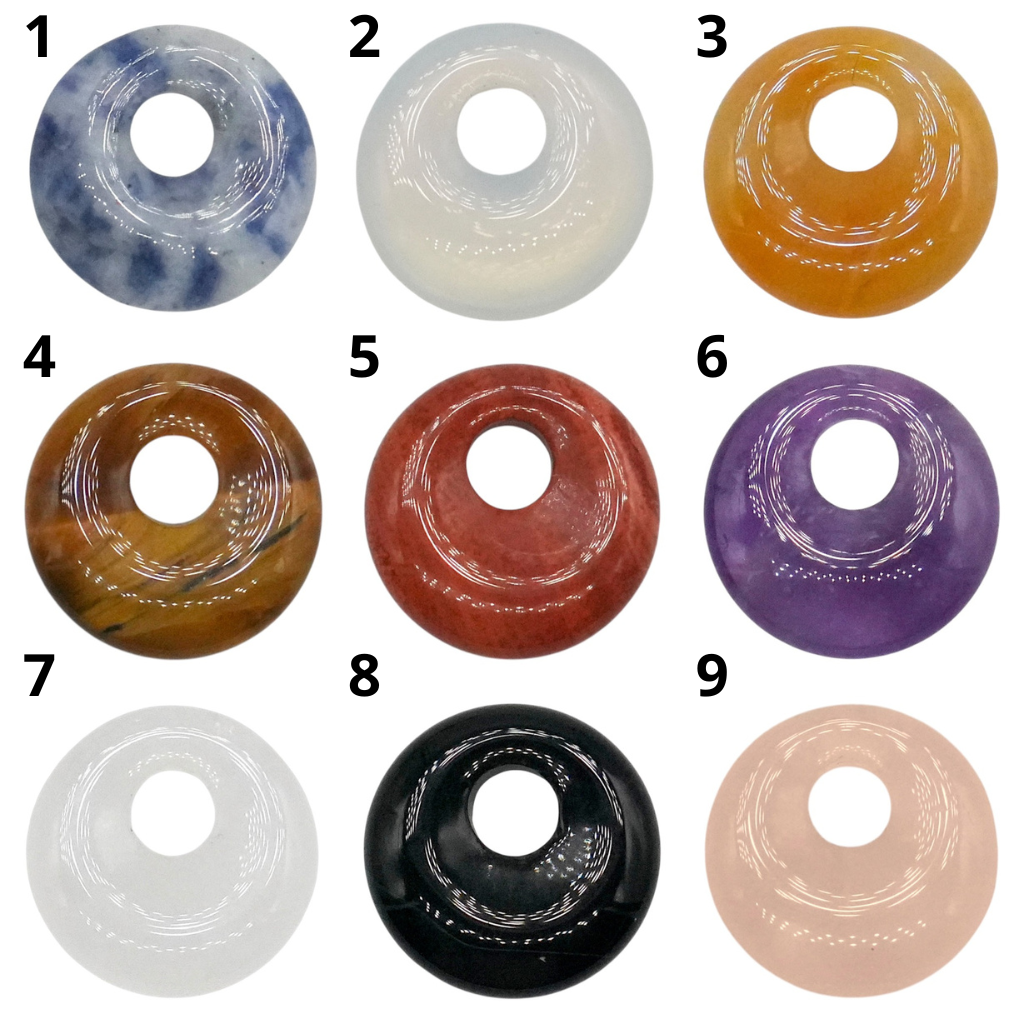Foliesbijoux - Wholesale Spiritual Stone/Crystal - Set of 10 donuts — 5 mm hole (19 stones available)3