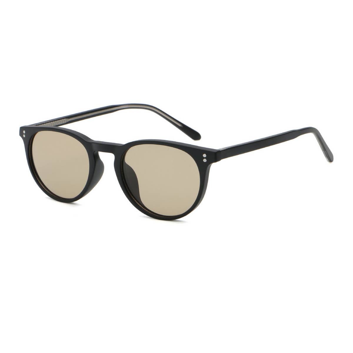 ACCITY - Wholesale Sunglasses - Unisex - FASHIONABLE FAUX ACETATE ROUND FRAME SUNGLASSES_CWASG05068