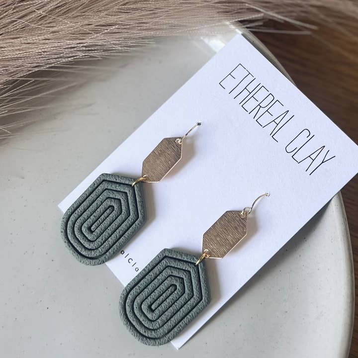 Handmade Clay Earrings, Fall Style for wholesale by Ethereal Clay