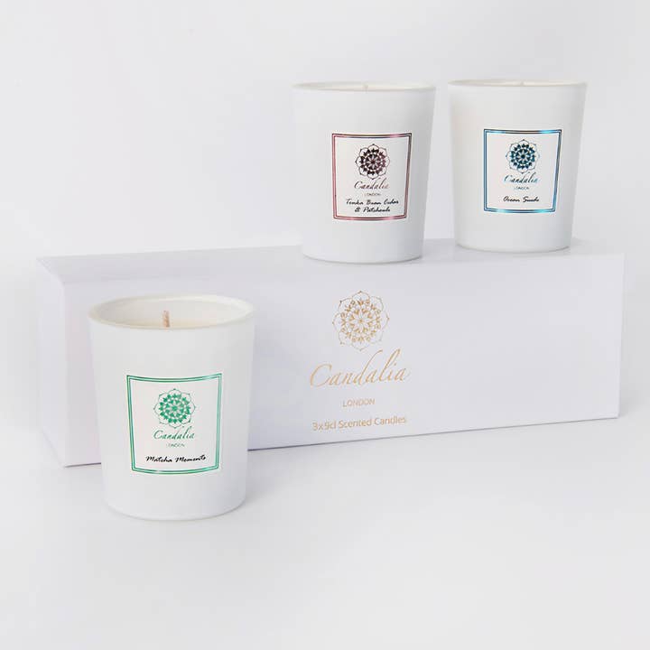MINI WELLBEING TRIO CANDLE SET (3x9cl candles) for wholesale by Candalia