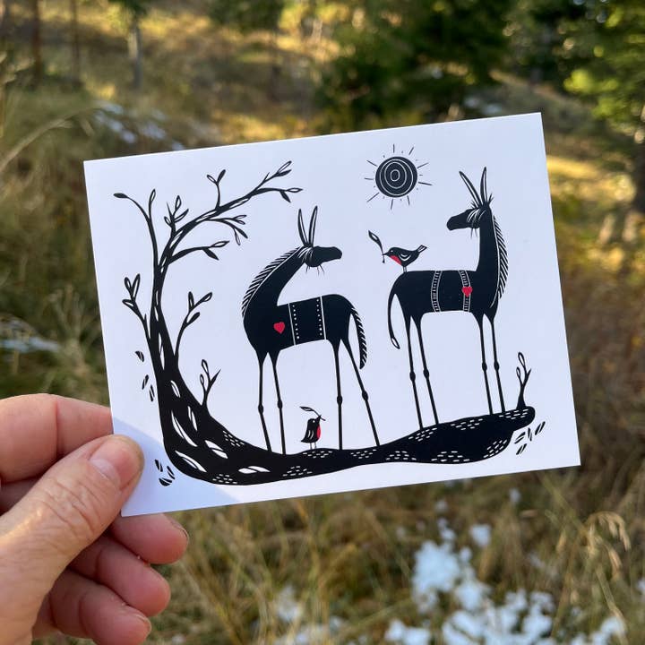 Laughing Mule Press - Wholesale Everyday Greeting Card - "Donkey Love 2" Notecard3