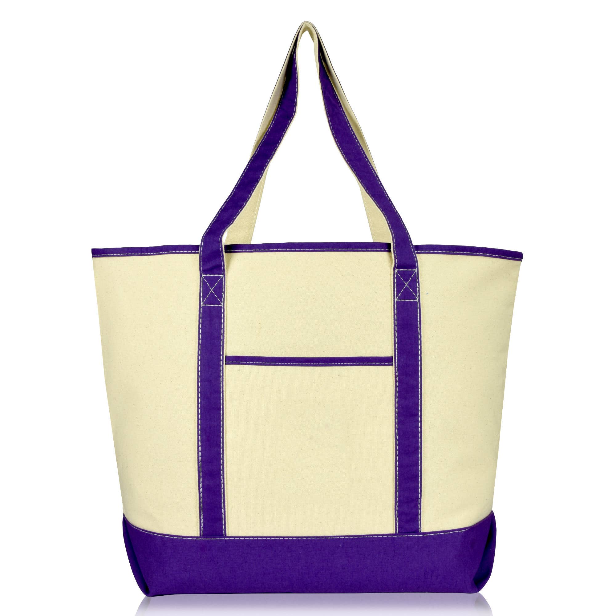 Dalix - Wholesale Tote Bag - Women's - DALIX 22" Open Top Heavy Duty Deluxe Tote Bag Outer Pocket40