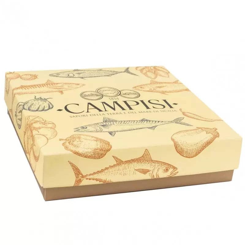 The Sicily Essence - Wholesale Food Gift Basket - Gold Gift Basket 6 with 10 Sicilian products - Hamper 7642