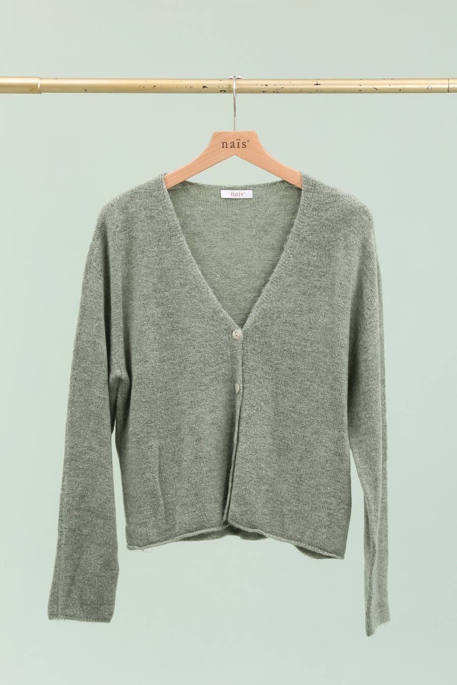 NAÏS PARIS – wholesale Kofta - Dam – Kort knappad V-ringad kofta i alpaca och ull9