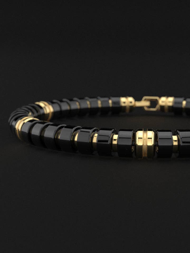 Onyx armband 6mm | Premium Spacer voor wholesale door Seekers Men's Jewelry