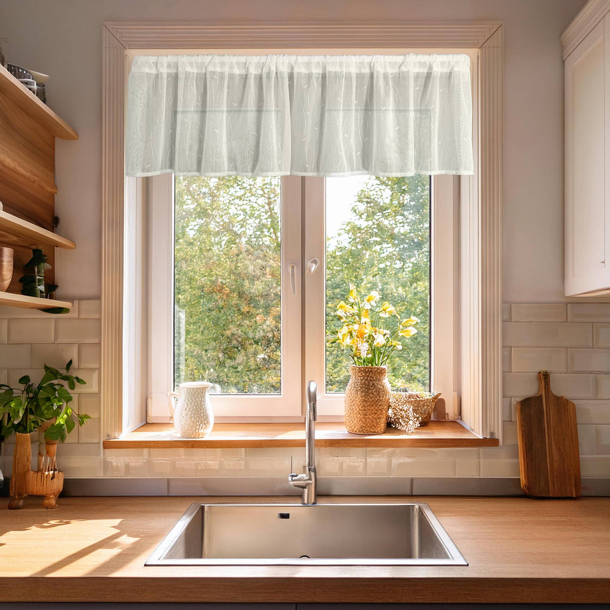 Heritage Lace - Wholesale Curtain - Prairie 60x16 White Ivory Lace Curtain Valance3