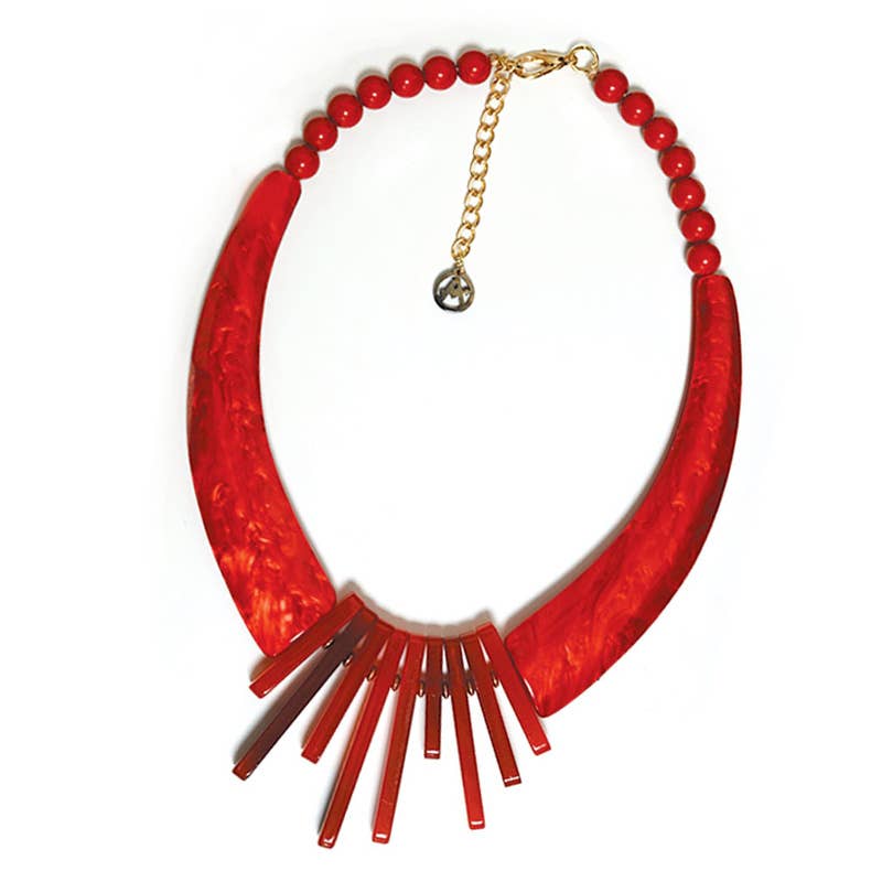 AMORINO SRL - Vendita all'ingrosso Collane di perline/perle - COLLANA CON FRANGE IN RESINA - FT24144A8465