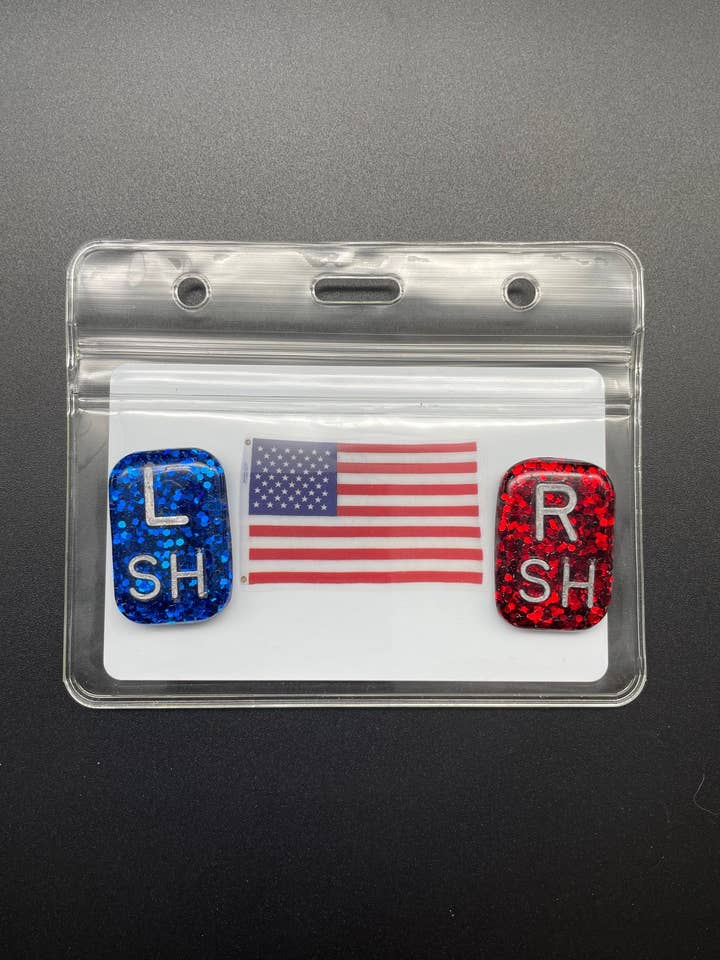 Porte-marqueur à rayons X avec drapeau américain, rouge, blanc et bleu pour la vente par Alisha Goes Crafty