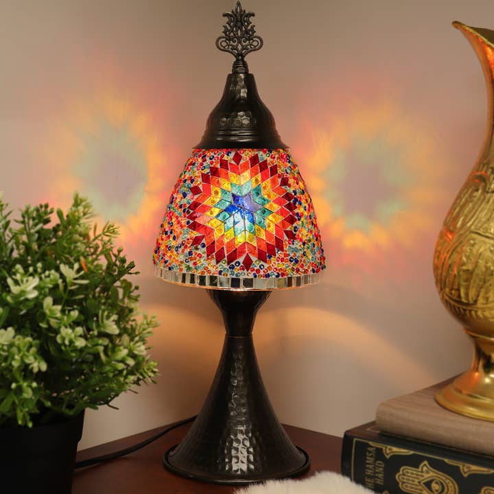 Natures Artifacts Inc - Wholesale Accent/Desk Lamp - Mosaic Star Handmade Bedside Table Lamp2