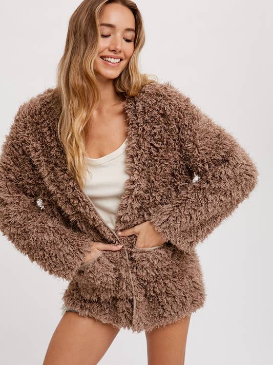 Pink Irene Wholesale - Wholesale Jacket – Women's - SHAGGY FUR SUEDE JACKET13