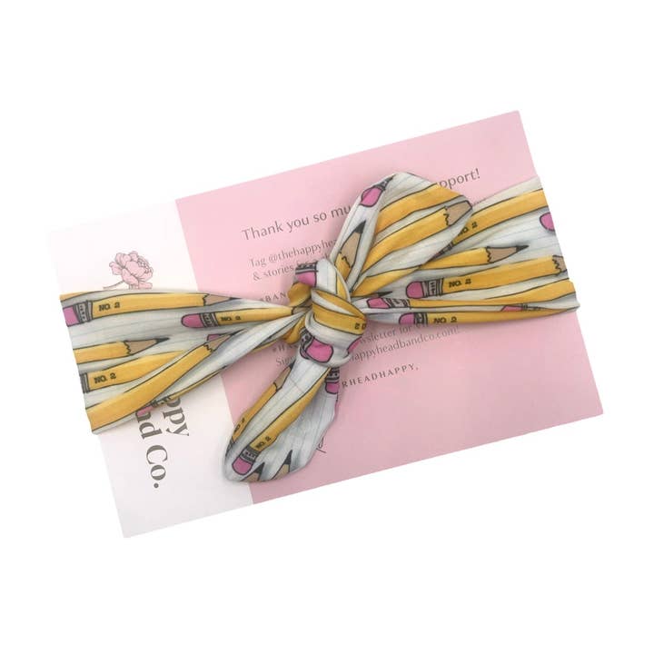 Bandeau noué avec crayon pour la vente par The Happy Headband Co