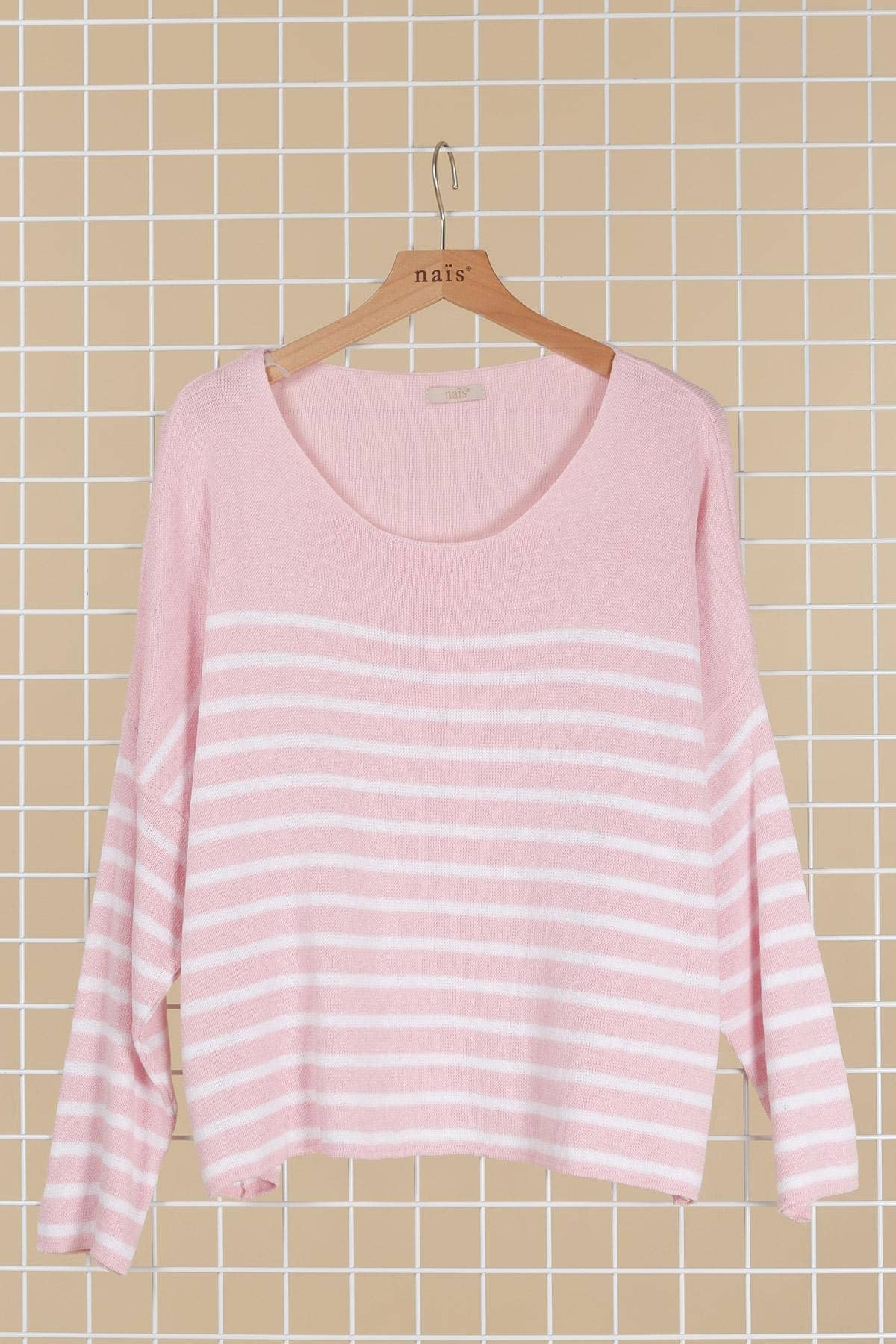 NAÏS PARIS - Vente Pull en maille – femme - PULL COL ROND A RAYURES7