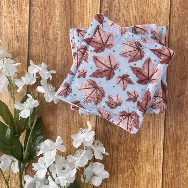 Pink Leafy Reusable Skincare Pads for wholesale by Tahlia Paige