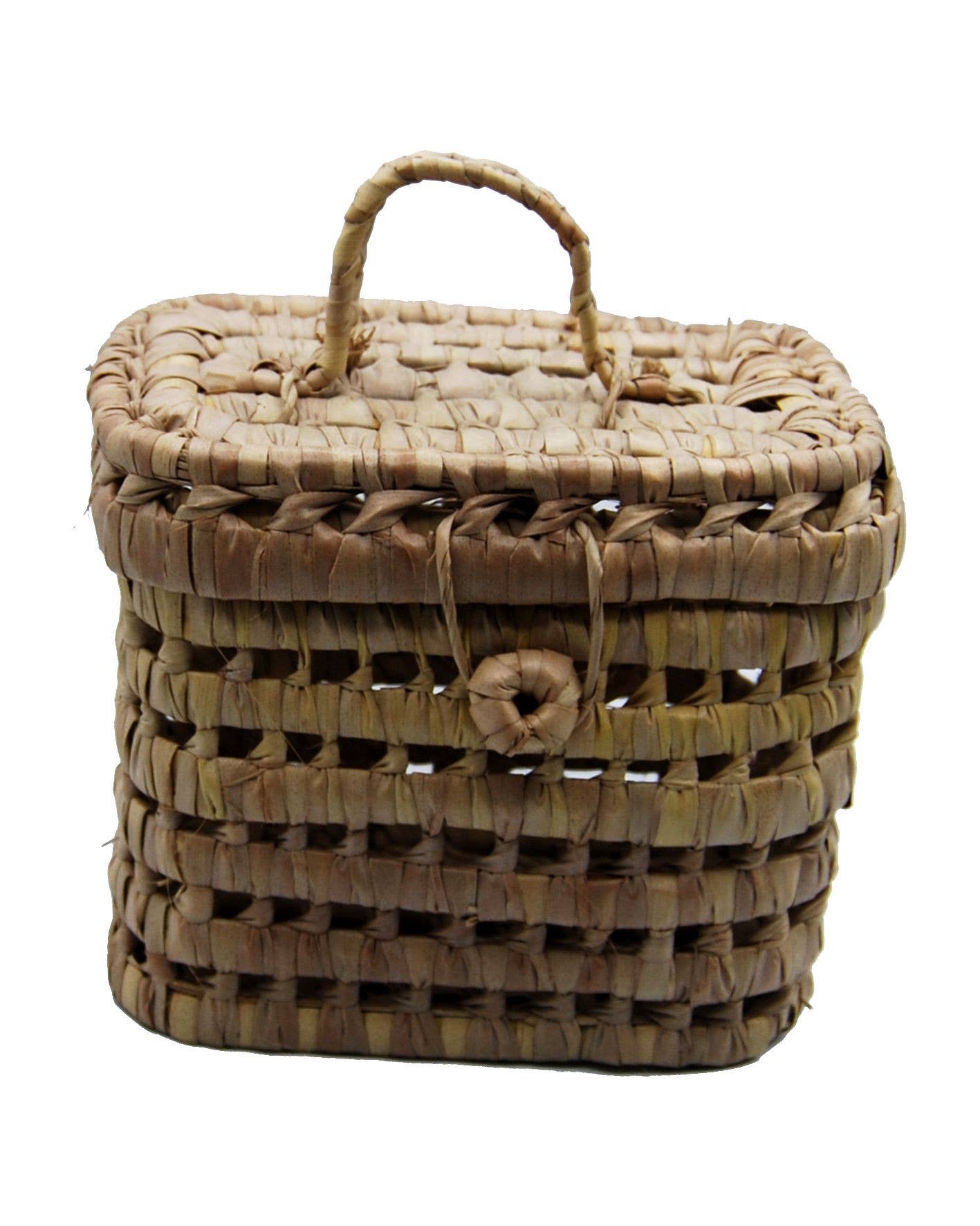 Etnico del Mondo - Wholesale Basket - Moroccan Straw Storage Basket With Lid