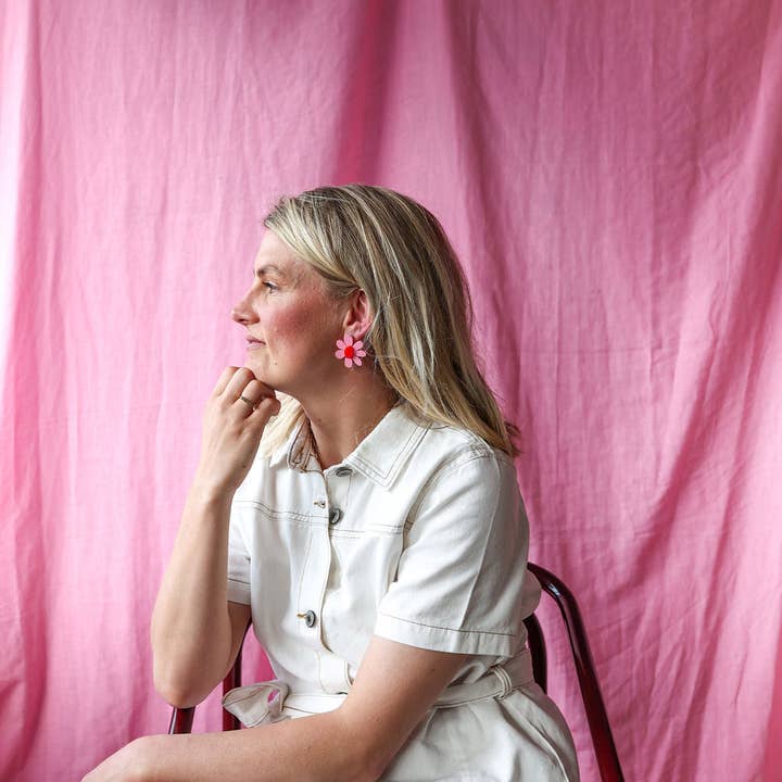 Emeldo - Wholesale Dangle Earrings - Estelle Flower Earrings // select colour17