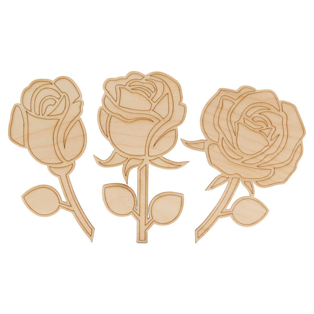 Woodpeckers Crafts - Wholesale Cutouts - Full Rose Cutout2