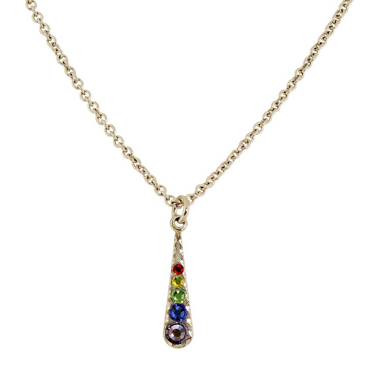 Baked Beads - Wholesale Pendant/Charm Necklace - Multi Crystal Teardrop Necklace