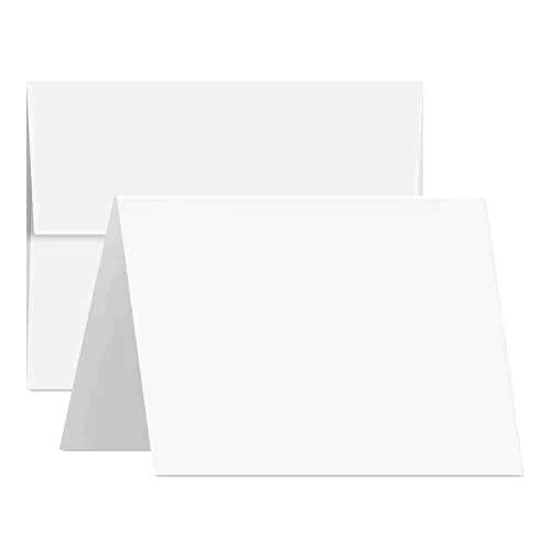 Greeting Cards Set – 4.5 x 6 Blank White Cardstock and A6 Envelopes Set of 50 for wholesale by Fine Cardstock