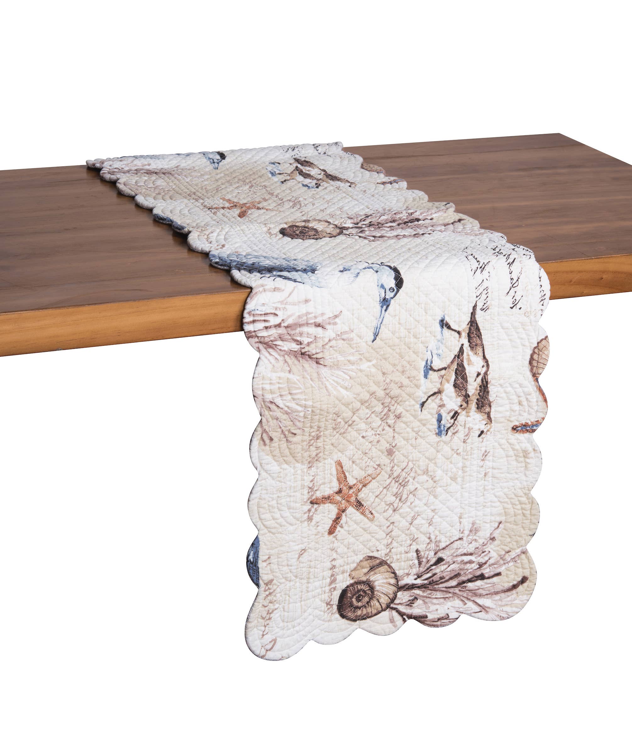 C&F Home - Wholesale Table Runner - Coastal Brunswick Island Blue Heron Bird Table Runner1