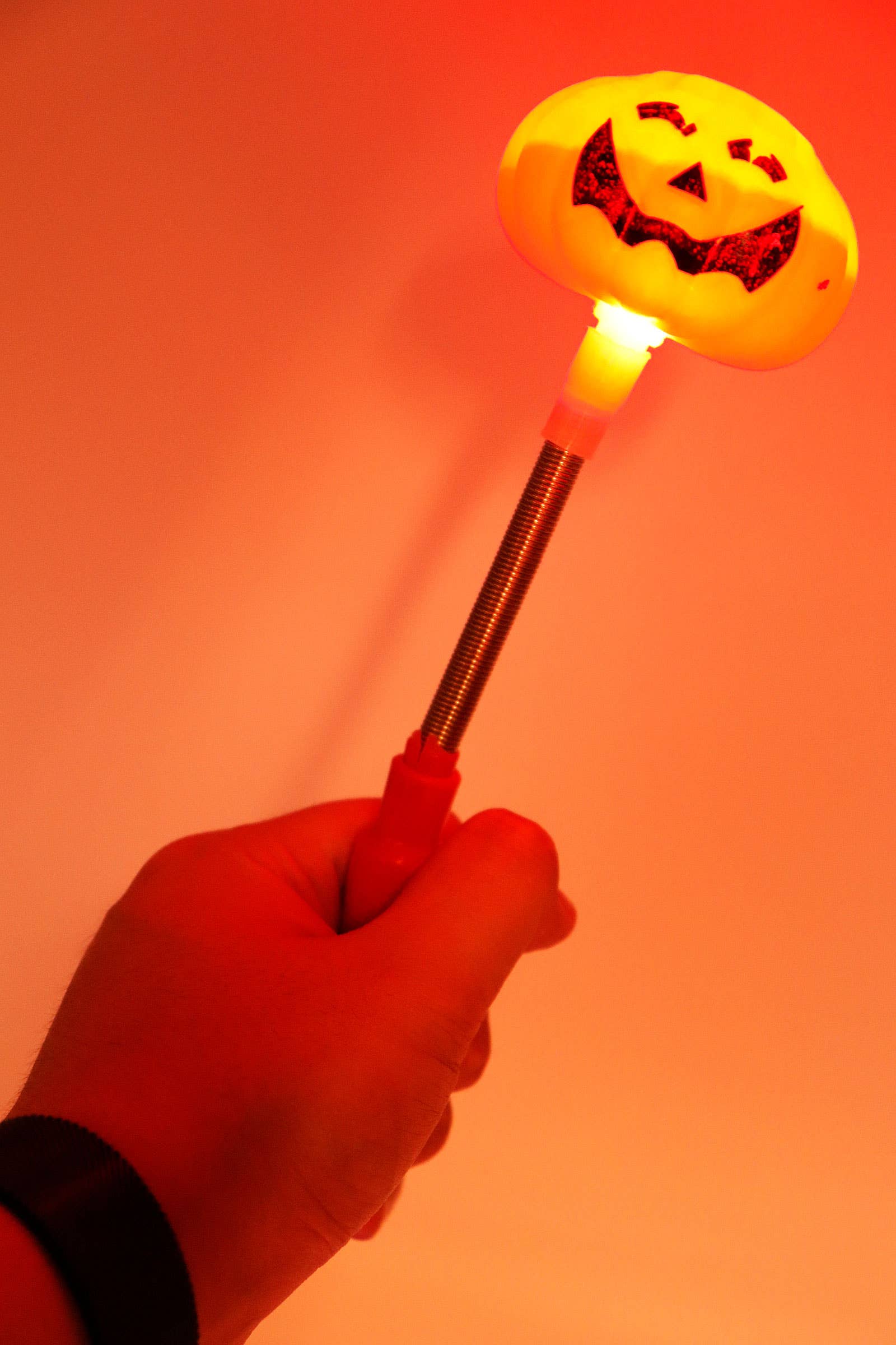 ASSORTED Halloween Head Dangle Spring Led Light Wand for wholesale on Faire5