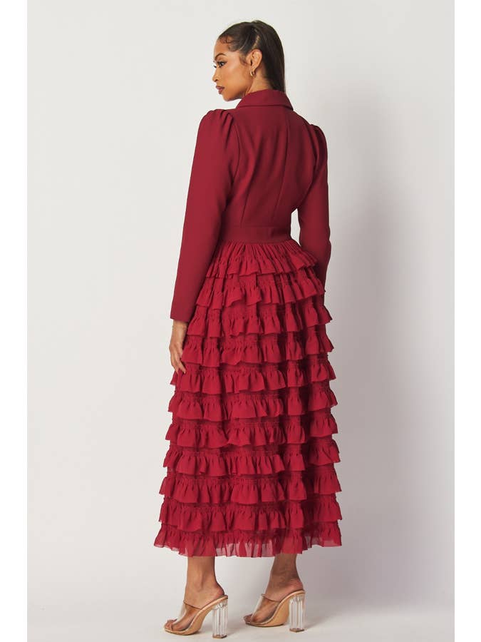 J2 FASHION - Wholesale Dress - Women's - Ruffled dress2