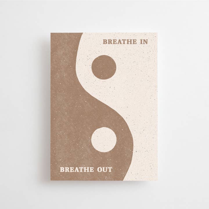 BREATHE IN, BREATHE OUT - POSTCARD - for wholesale by Anna Cosma