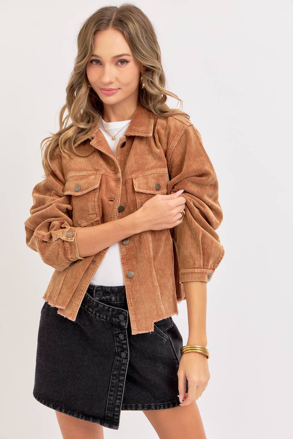 Sweet Lovely by Jen - Wholesale Shirt Jacket/Shacket - Women's - CORDUROY SHACKET WESTERN COMBINED12