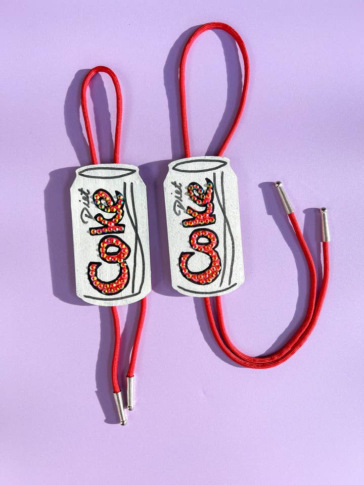 Diet Coke Bolo Tie / Mini Wall Hanging for wholesale by Velvet Outlaw