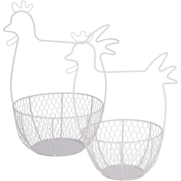 Conjunto de 2 taças de metal para galinha, D16/20 cm H23/29 cm, We por atacado de Vosteen