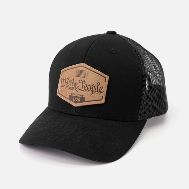 Range Leather Co. - Wholesale Trucker Hat - Unisex - We The People Hat | Leather Patch Trucker Hat0