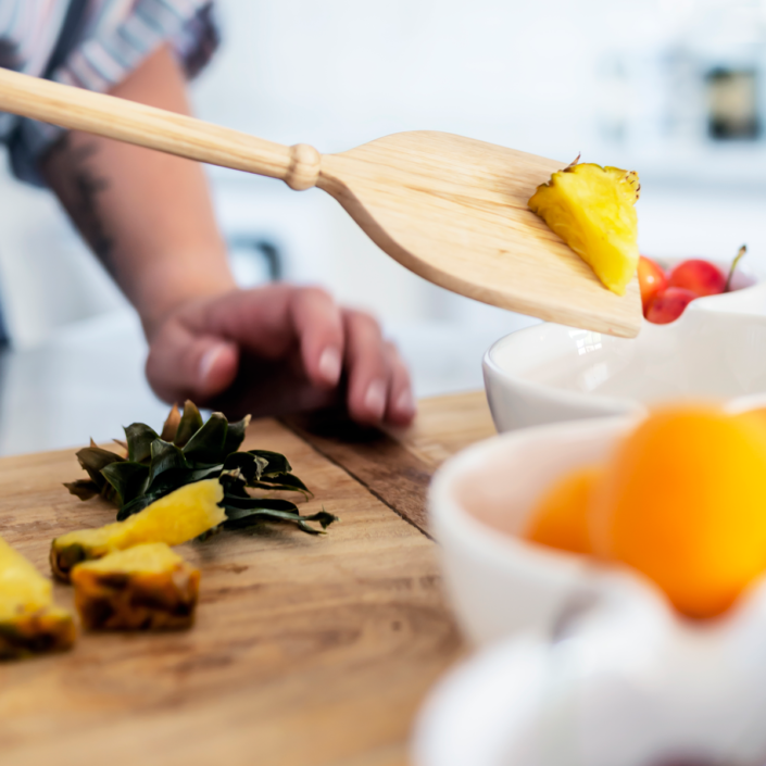 Azizi Life - Wholesale Serving Utensil - Hand Carved Wooden Spoon- Kenzie Blunt End5