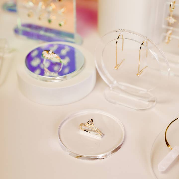 JaxKelly - Wholesale Jewelry Stand & Display - Clear Ring Display Circle1