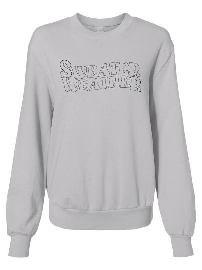 Sweat-shirt à col ras du cou Weather pour la vente par Local Soul LLC