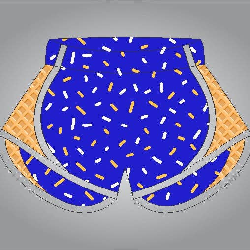 Blaue Eistropfen-Shorts für den Großhandel von Parish Culture