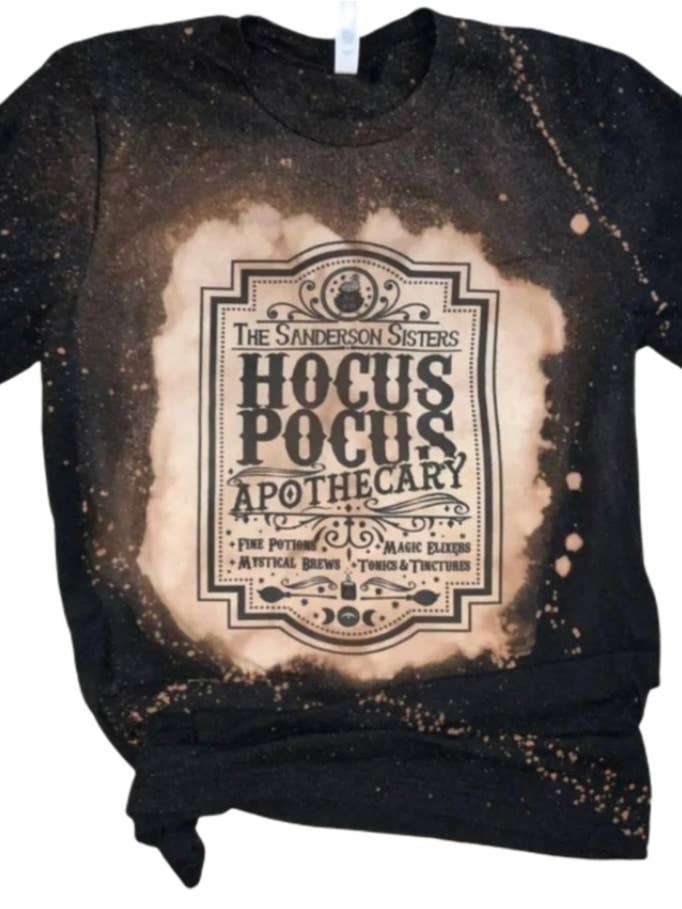 Hocus pocus sanderson sisters bleached t shirt for wholesale by 4 little hearts