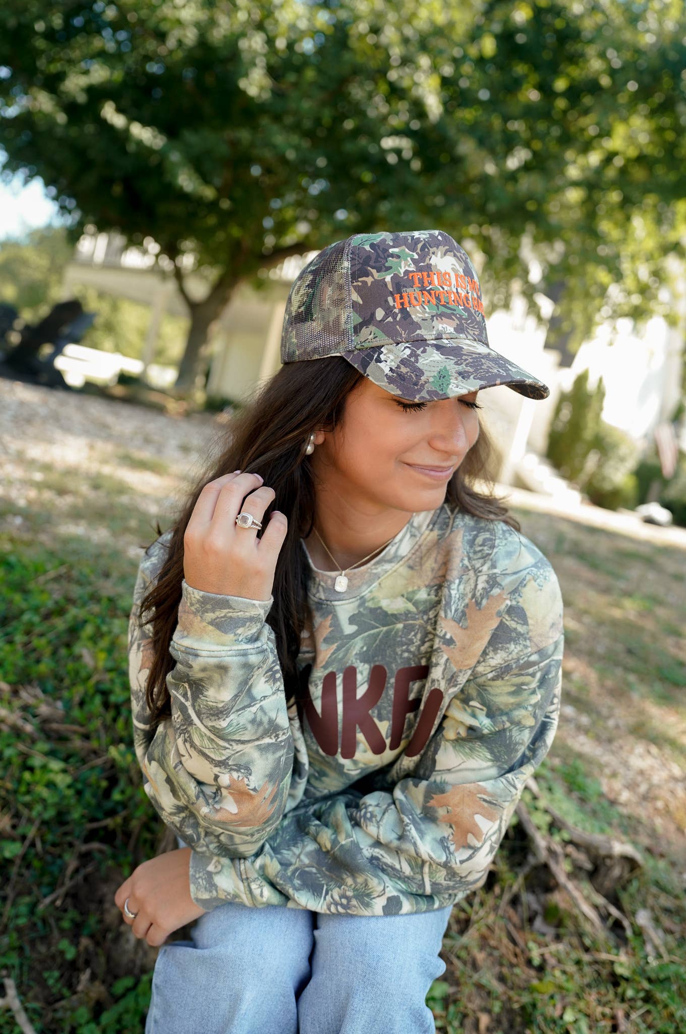 KENZKUSTOMZ - Vente Casquette de camionneur – femme - Ceci est mon chapeau de chasse. - Casquette camionneur camouflage6