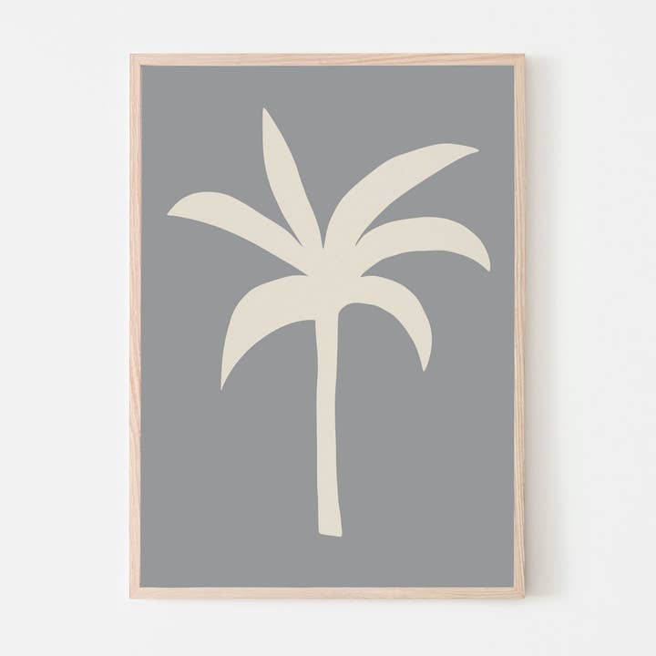 Print A4 Palm Grey for wholesale by Silvia Visscher