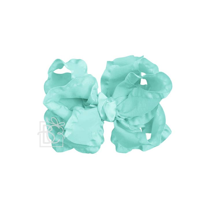 Beyond Creations, LLC - Wholesale Hair Bow - Kids - DOUBLE RUFFLE BOW ON CLIP30