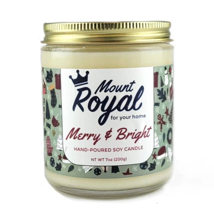 Glædelig og lyse stearinlys for engroshandel hos Mount Royal Soaps