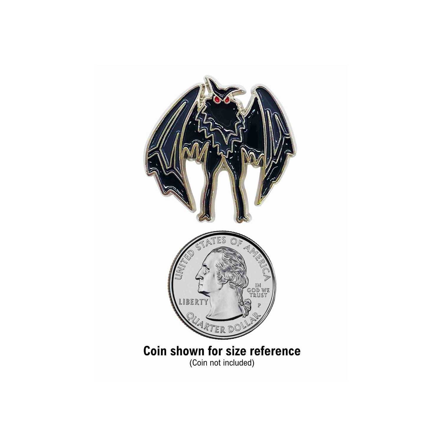 Fabdaz - Wholesale Lapel Pin/Button - Moth Man Enamel Pin with Metal Frame1