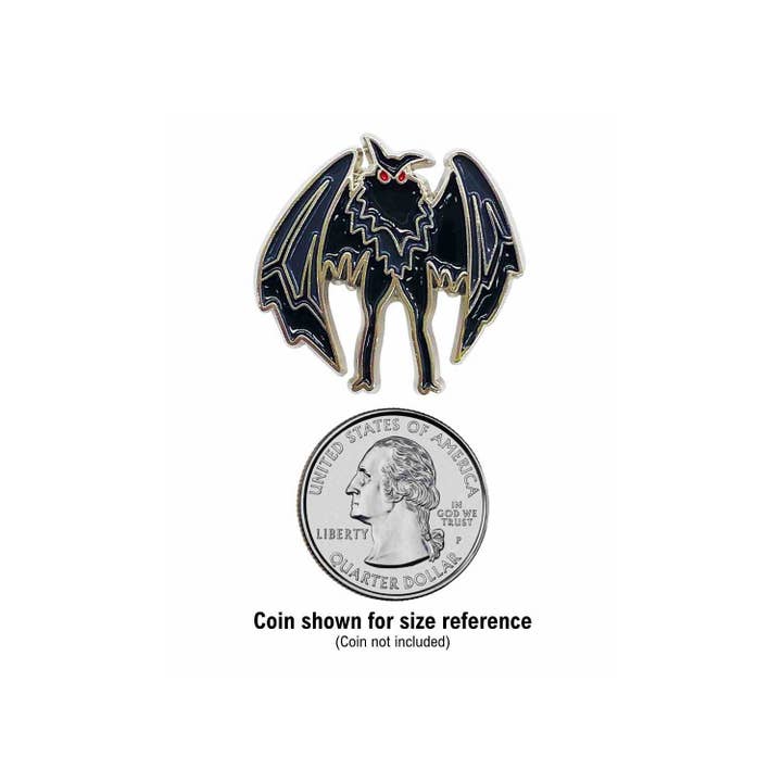 Fabdaz - Wholesale Lapel Pin/Button - Moth Man Enamel Pin with Metal Frame1
