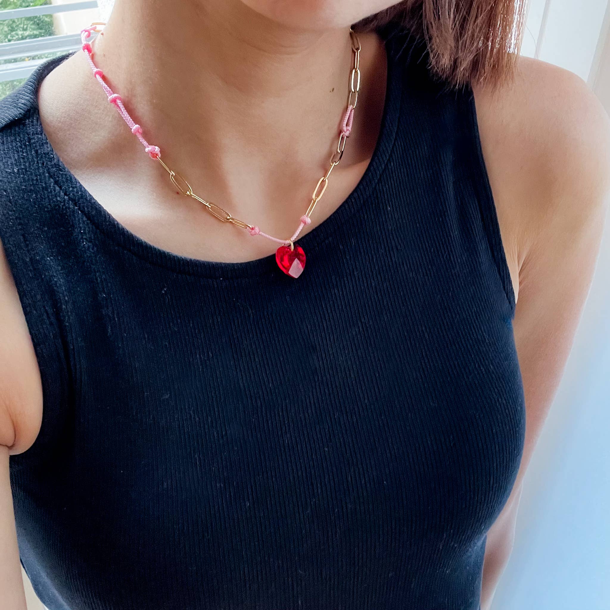 ADORE - Wholesale Pendant/Charm Necklace - Heart Necklace, Red Swarovski Pendant Necklace7