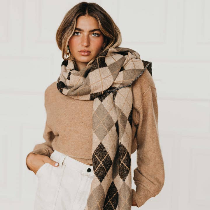 Pretty Simple - Wholesale Scarf - Women's - Always Classy Argyle Plaid Scarf
