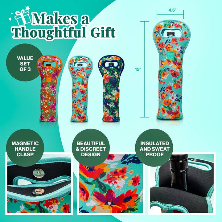 MADE EASY KIT - Wholesale Wine tote - Made Easy Kit Insulated Wine Tote Neoprene Carrier Set of 33