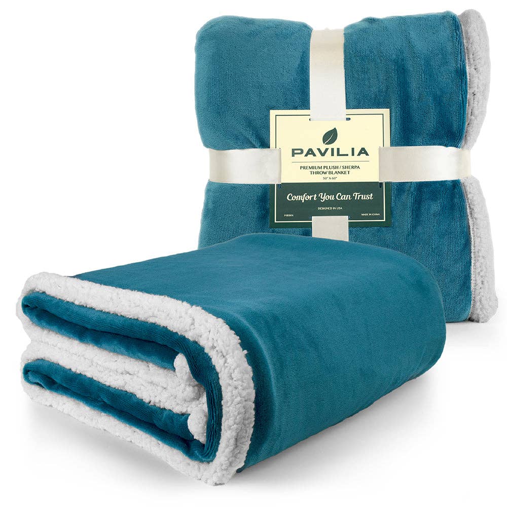 Pavilia – Manta para sofá por atacado – Cobertor Premium Sherpa Fleece78
